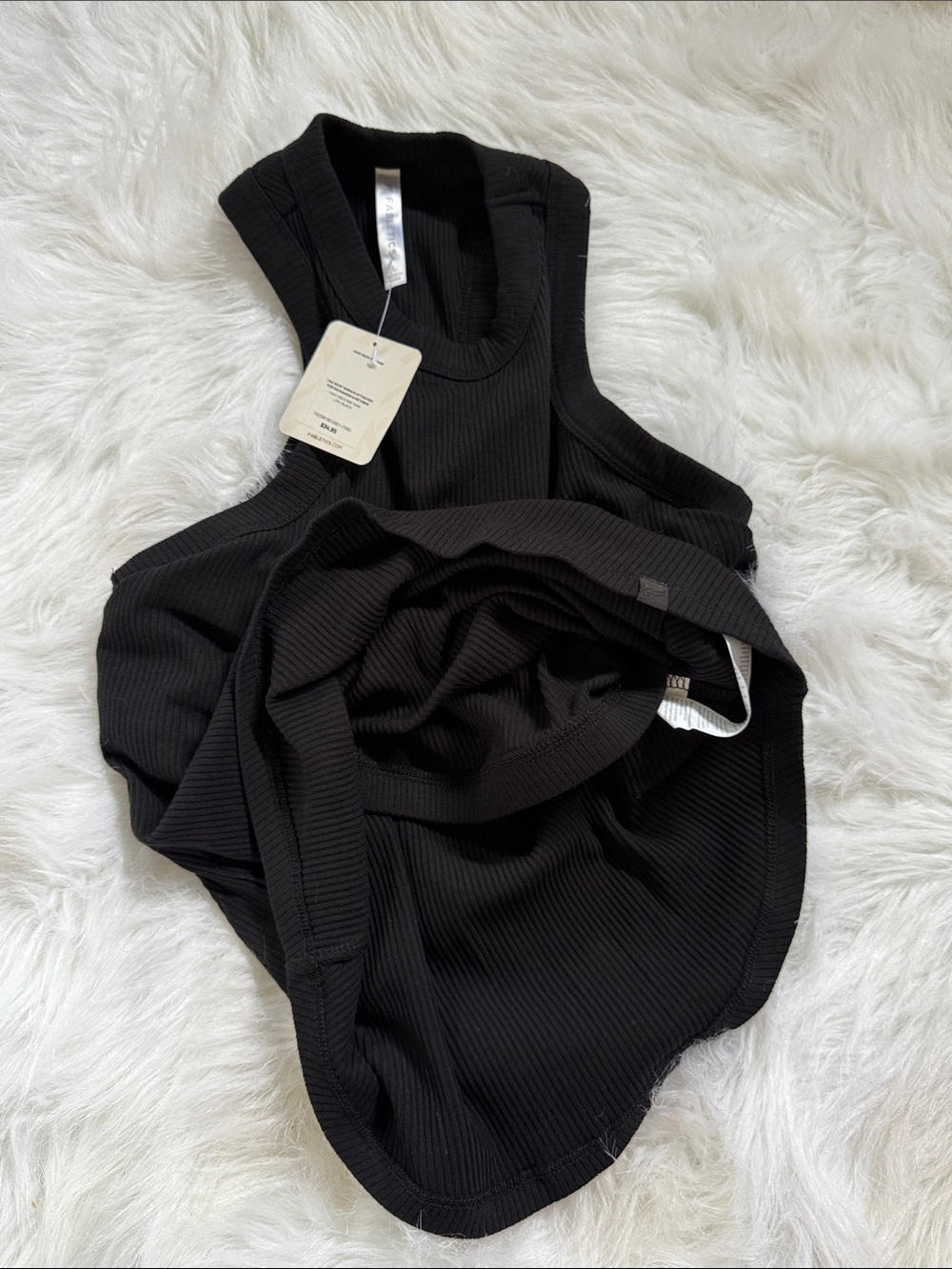 Fabletics Black Ribbed High-Neck Tank - Picture 6 of 6